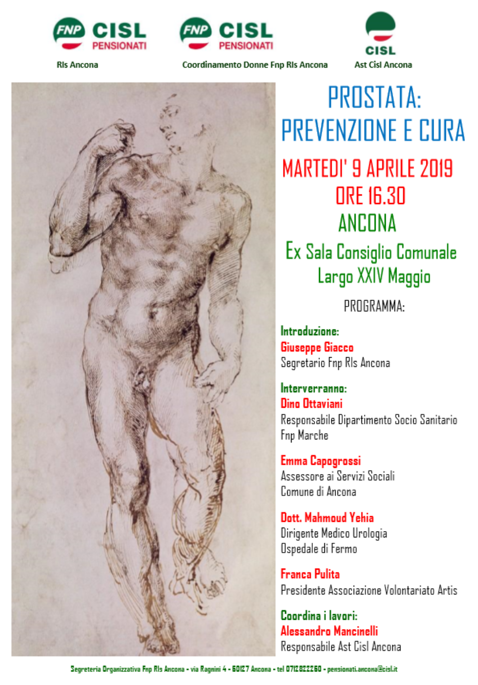 Prostata: prevenzione e cura. Convegno il 9 aprile ad Ancona