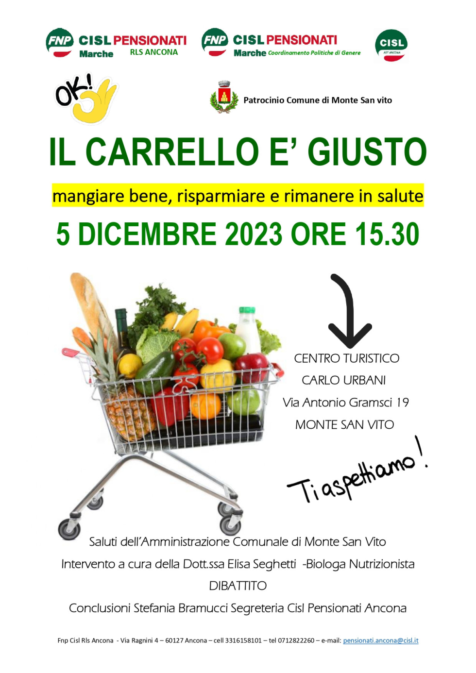 Il carrello è giusto: mangiare bene, risparmiare e rimanere in salute