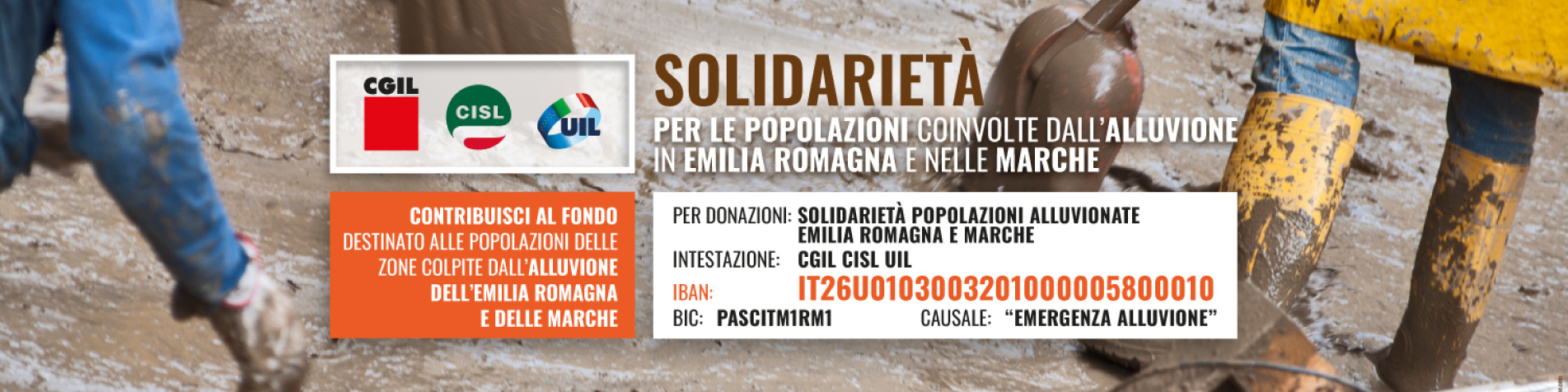 FNP CISL - solidariera per le popolazioni coinvolte alluvione maggio 2023