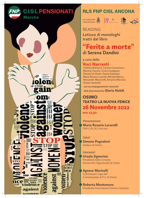 Ferite a morte. Live reading sulla violenza contro le donne ad Osimo