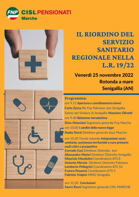 Convegno a Senigallia sul riordino del Servizio Sanitario Regionale 
