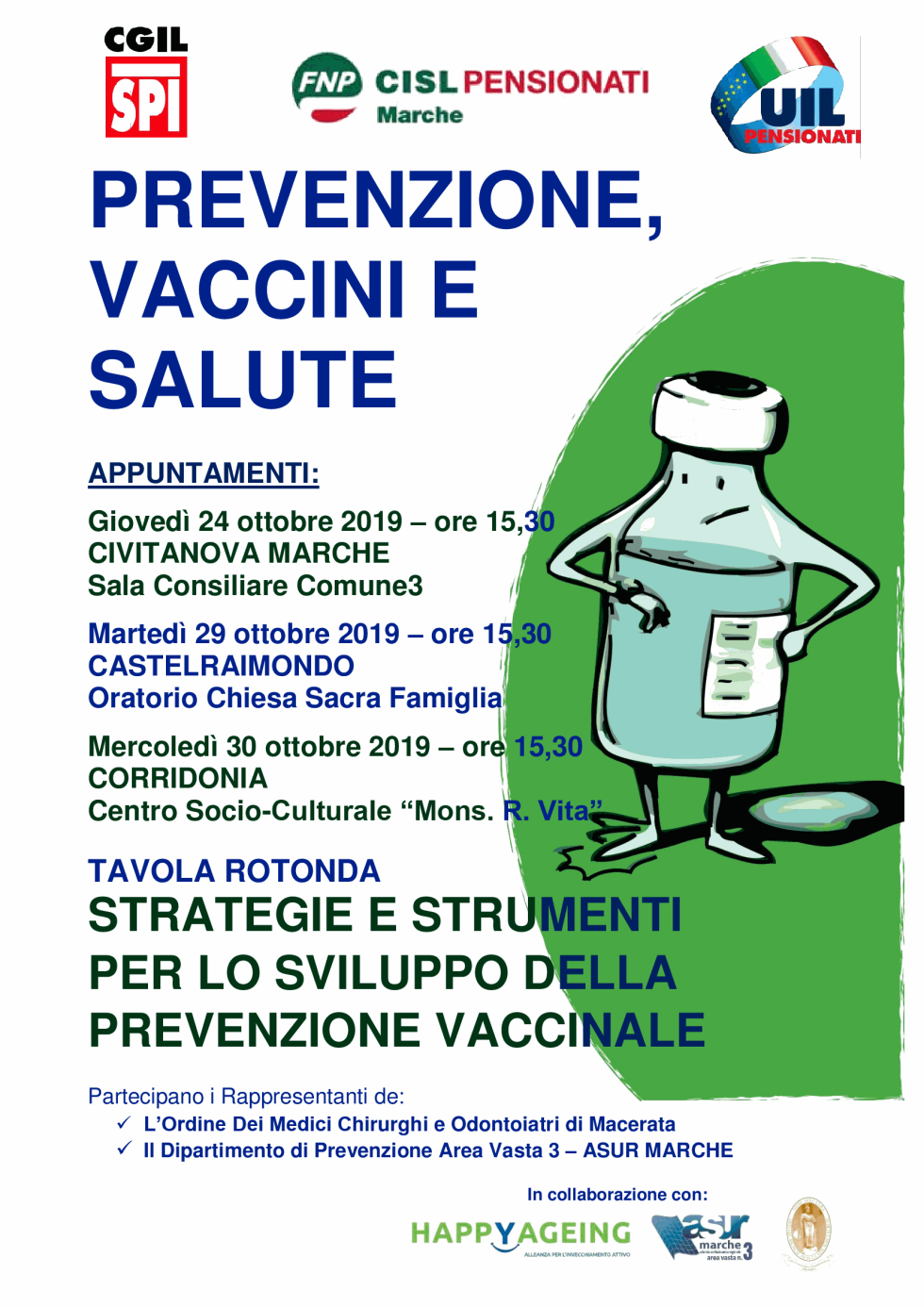 Prevenzione, vaccini e salute: partita la campagna di sensibilizzazione nella provincia di Macerata